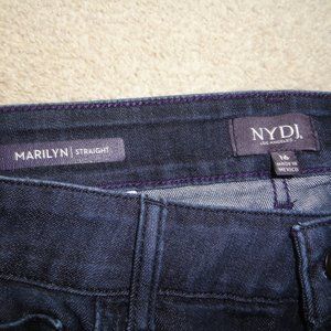 NYDJ Marilyn Straight LIFTXTUCK Dark Wash Jeans